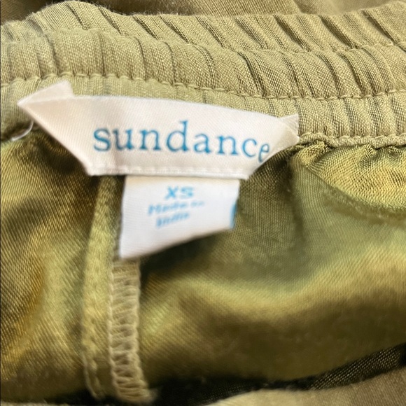 Sundance Women’s Embroidered Aztec Olive Green Drawstring Joggers XS Boho Comfy - Picture 9 of 10